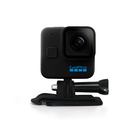 Soporte negro con fijacion para Action Cam tipo GoPro. El soporte es del tipo RESTUBE READY
